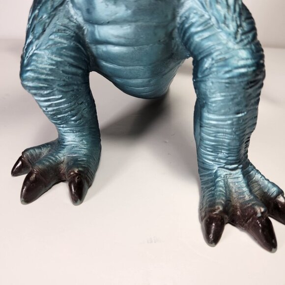 Toy Major Trading Co. Dragon 12" Tall Winged Blue with Gold Dragon Toy 2005 - Picture 7 of 11